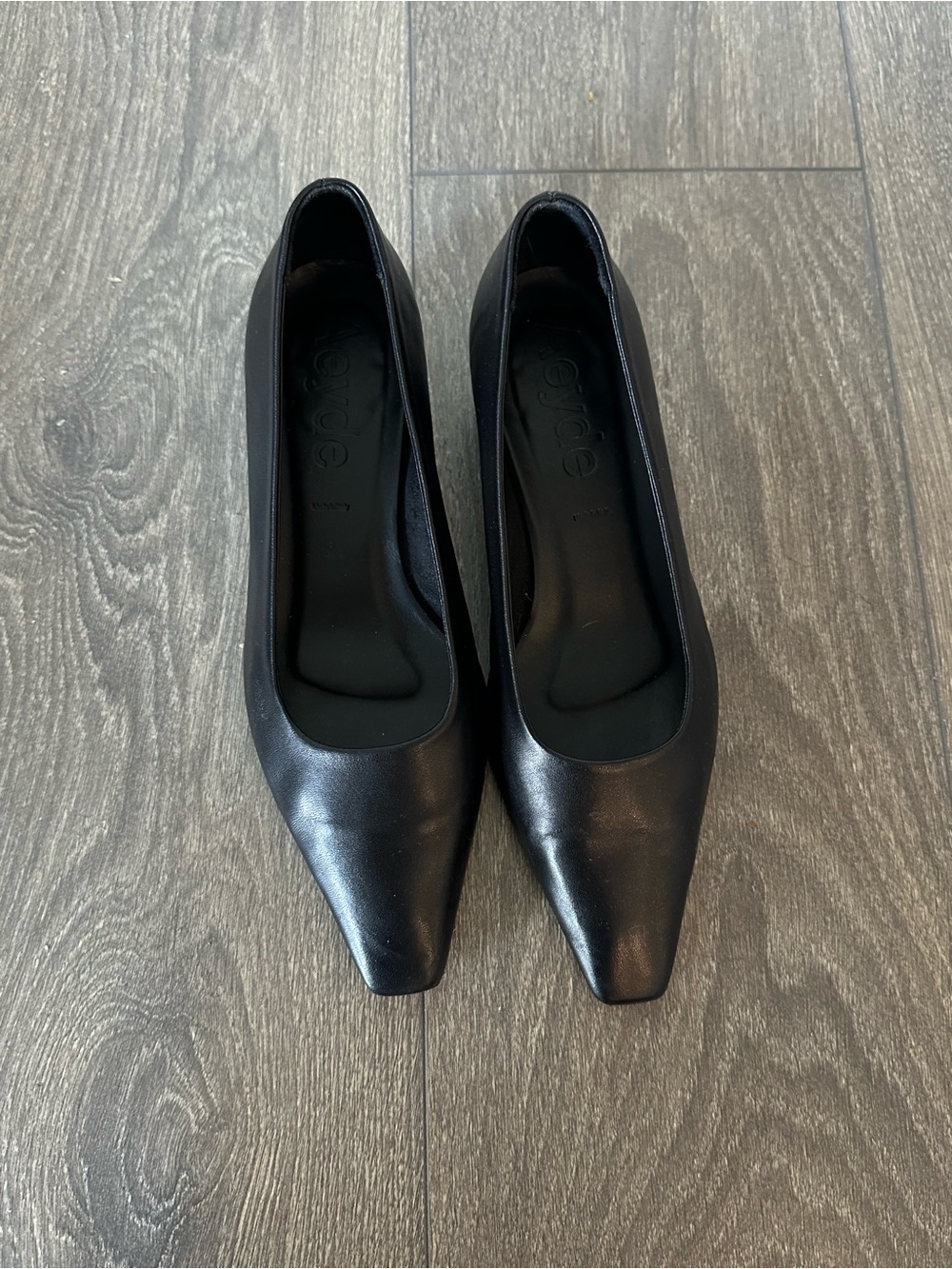Aeyde Black Women's Rory Pointed Toe Heels 37.5